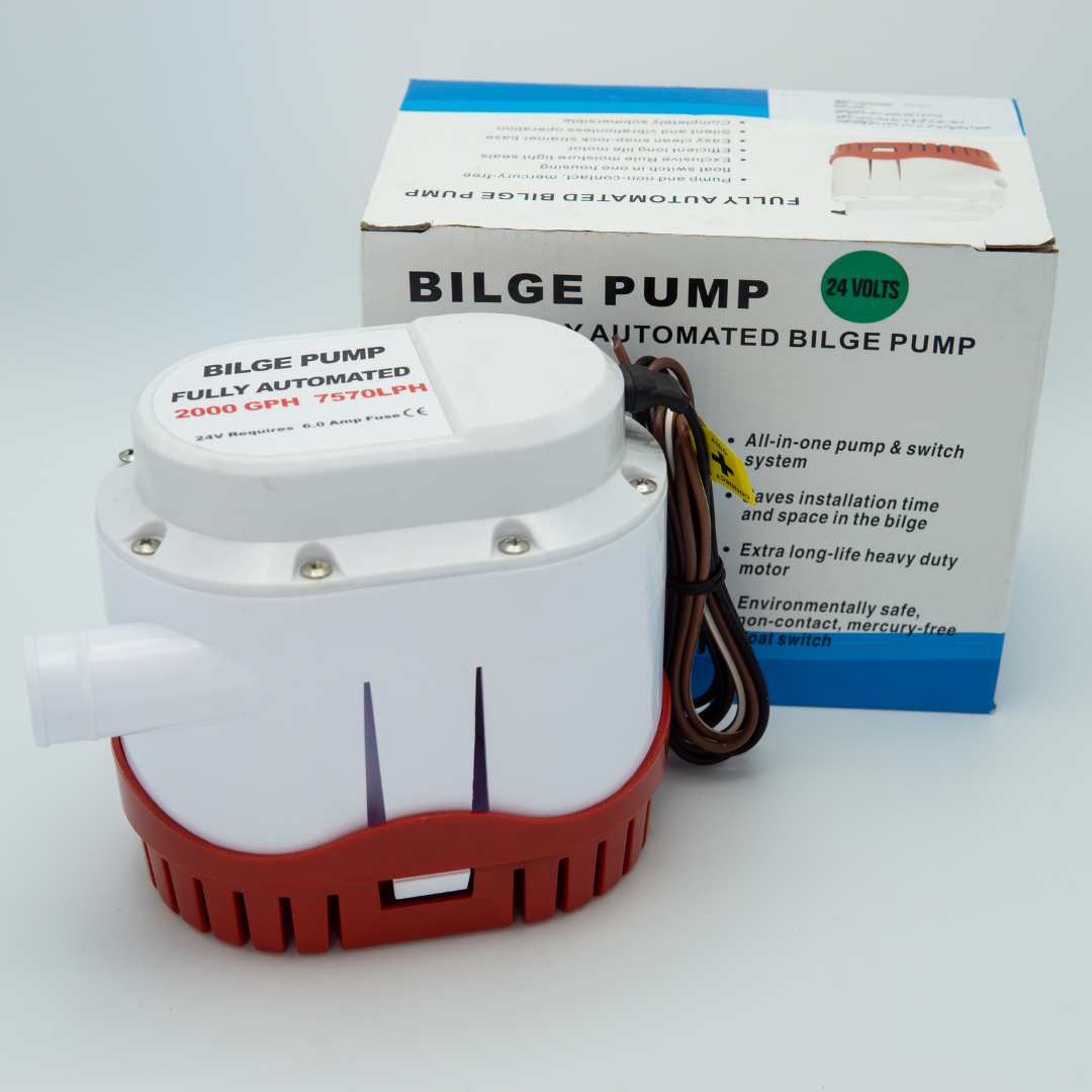 POMPE DE CALE IMMERGEABLE AUTOMATIQUE 2000GPH 24V