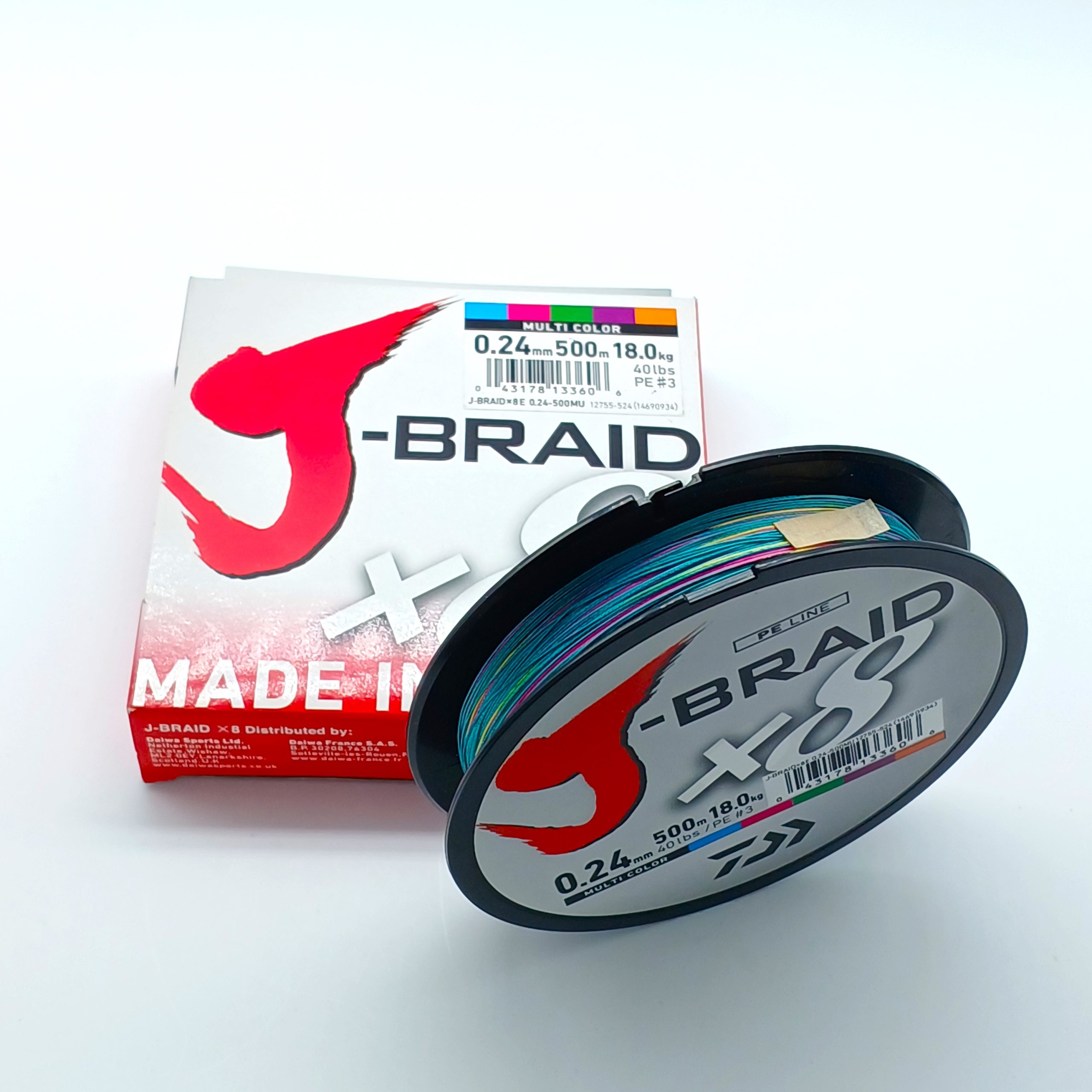 Fil De Pêche Tressé Daiwa J-Braid Grand X8 – 300m PE 1.2, Diamètre 0.16 Mm, Résistance 10 Kg