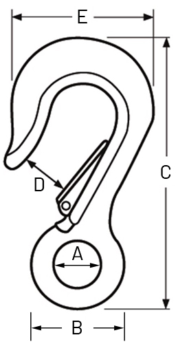 Crochet Mousqueton œil 10cm – Croc de palan